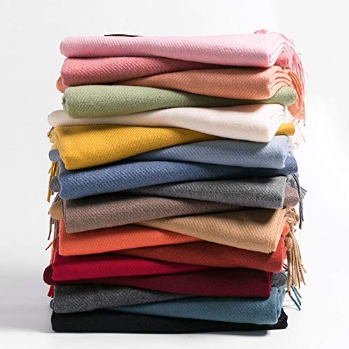 Bufanda Mujer Bufanda De Invierno Moda Mujer Chales Cachemira Handfeeling Invierno Envuelve Color Sólido Invierno Hijab Bufandas