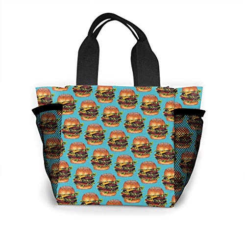 Burger - Bolso de mujer a la moda, bolsa reutilizable para la compra con luz de alta capacidad