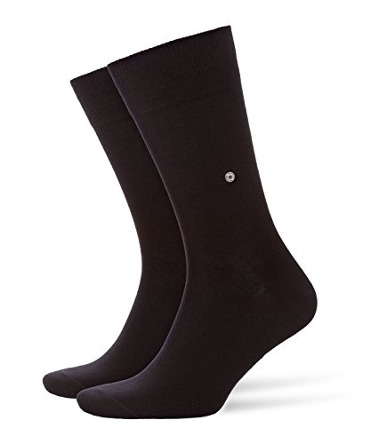 Burlington Everyday Uni Baumwolle Einfarbig 2 Paar Calcetines, Negro (Black 3000), 7-10 (Talla del fabricante: 40-46) (Pack de 2) para Hombre