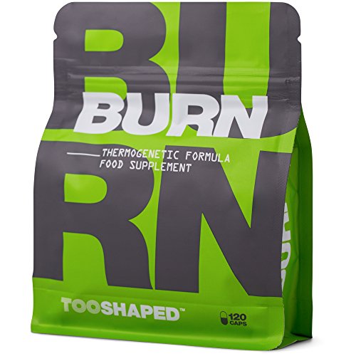 BURN – Suplemento termogénico con L carnitina, cafeína, extracto de té verde, etc. para atletas - 120 cápsulas - de TOOSHAPED