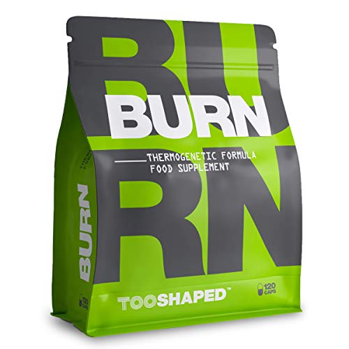 BURN – Suplemento termogénico con L carnitina, cafeína, extracto de té verde, etc. para atletas - 120 cápsulas - de TOOSHAPED