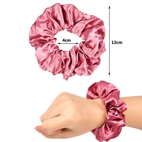 BUYGOO Scrunchies de Satén para Cabello 36 Colores Scrunchies Tela Lazos para el Cabello Gomas del Pelo Elasticas Cuerdas Scrunchie para Mujeres Niñas