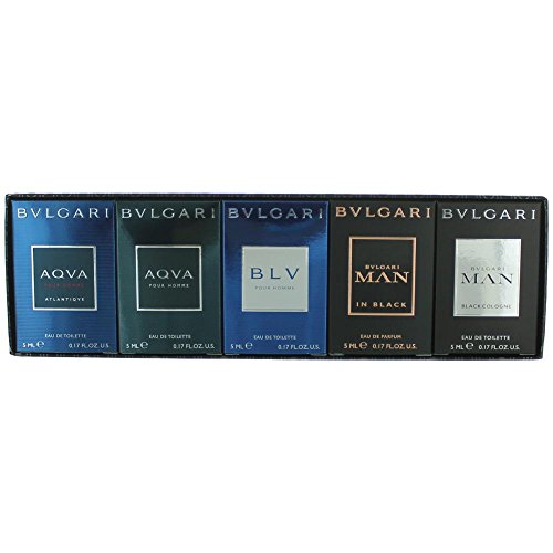 BVLGARI- SET CONJUNTO DE MINIATURAS PARA HOMBRES 50ML