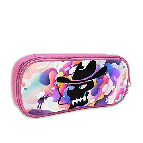 BXBX Oingo Boingo Anime Estuche de maquillaje Estudiantes duraderos Papelería fresca con doble cremallera para niños y niñas