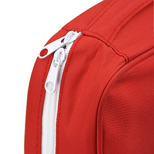 BXT Bolsa Neceser de pastillero emergencia primeros auxilios organizador de pilule compartimento de almacenaje medicina caja de protección para viajes Coche Casa Camping Solution Saline, color rojo