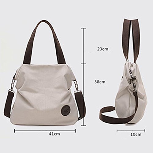 BYD - Mujeres Bolsa de lona Bolsos bandolera Multifuncional Retro Tote Carteras de mano
