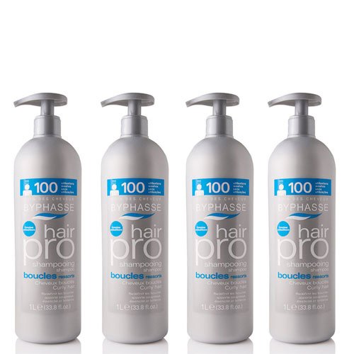 Byphasse – Champú profesional para cabellos rizados u ondulados, frasco de 1 litro