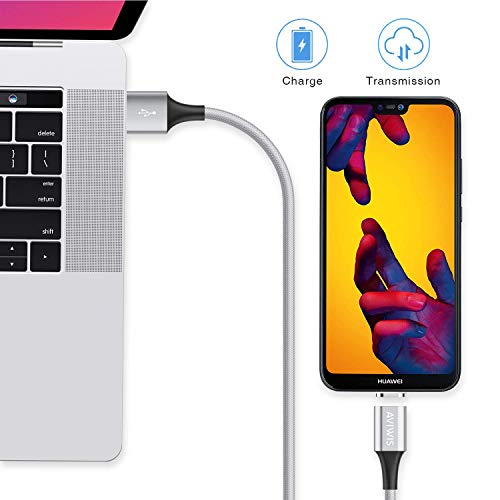 Cable USB Magnético, AVIWIS Multi Cable Magnetic de Carga Cargador Iman con Adaptador 3 en 1 Micro USB Tipo C IP Compatible con Android Galaxy, Xiaomi, Huawei, Honor, Kindle