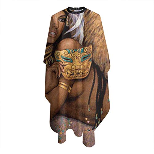 Cabo de peluquería africana hermosa mujer con león corte de pelo peluquería profesión barbería suministros babero kit para hombres y mujeres