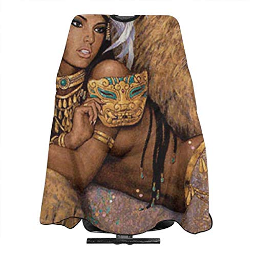 Cabo de peluquería africana hermosa mujer con león corte de pelo peluquería profesión barbería suministros babero kit para hombres y mujeres