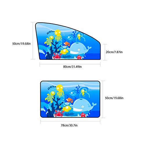 CaCaCook - Parasol magnético para Ventana Lateral de Coche, diseño de Animales