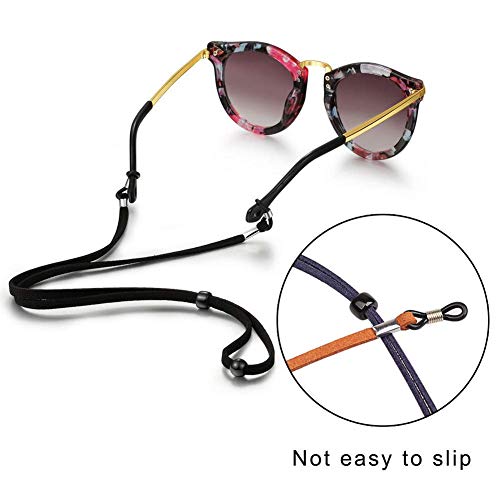 Cadena de Gafas 7 Pcs Sunglass Holder Correa, Ajustable con Seguridad en la Cuerda del cordón Retén de Las Lentes de la Cuerda para los Deportes y Actividades al Aire Libre-Kid, Hombres, Mujeres