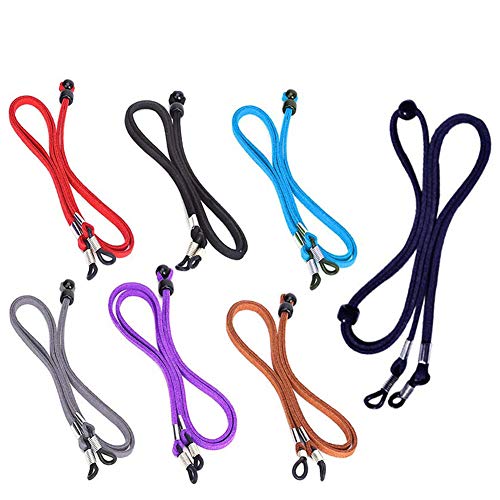 Cadena de Gafas 7 Pcs Sunglass Holder Correa, Ajustable con Seguridad en la Cuerda del cordón Retén de Las Lentes de la Cuerda para los Deportes y Actividades al Aire Libre-Kid, Hombres, Mujeres