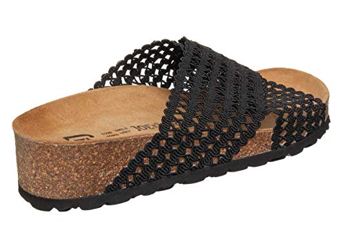 Cadiz - Sandalias (Malla), Color Negro, Talla 40 EU