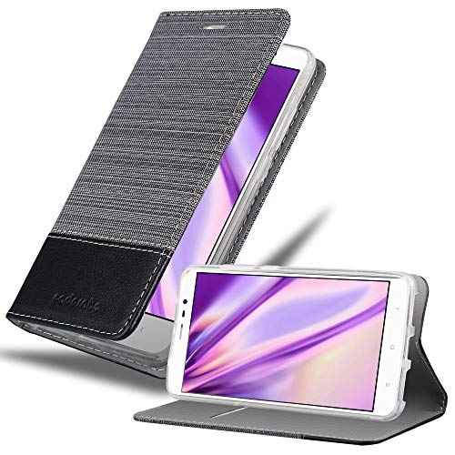 Cadorabo Funda Libro para Xiaomi RedMi Note 4 en Gris Negro - Cubierta Proteccíon con Cierre Magnético, Tarjetero y Función de Suporte - Etui Case Cover Carcasa