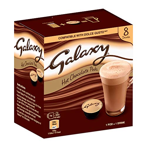 CaffeLuxe Galaxy, Milky Way & Maltesers Hot Chocolate - 8 vainas de cada sabor: vainas compatibles con Dolce Gusto