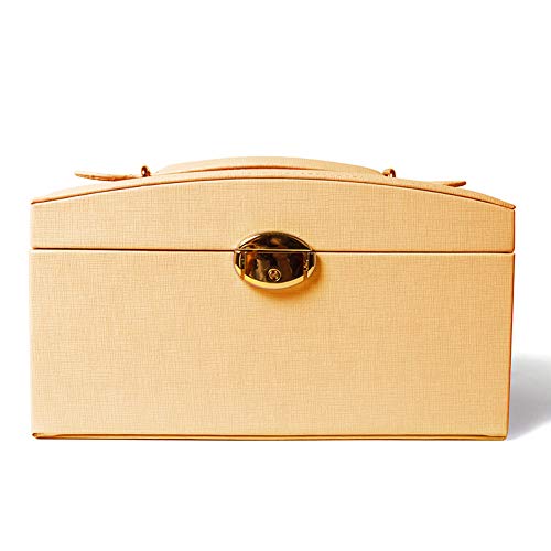 Caja de almacenamiento portátil portátil - anillo de joyería colgante pulsera collar almacenamiento embalaje joyería-amarillo