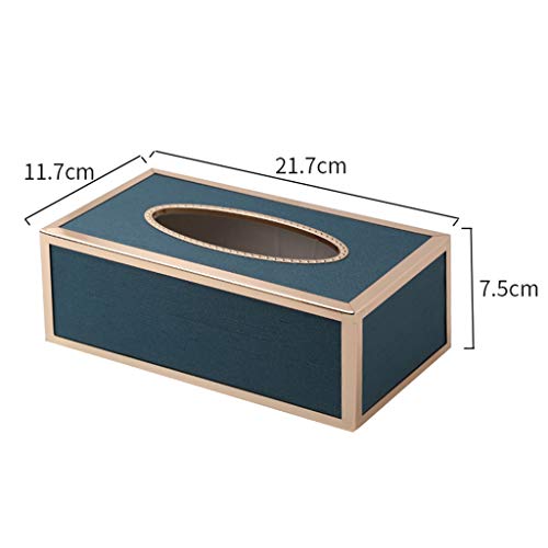 caja de pañuelos Cubierta Faciales del Automóvil Cuero De PU Material del Marco De Acero Inoxidable Soporte Sensación Exquisita De La Mano para Encimeras De Baño