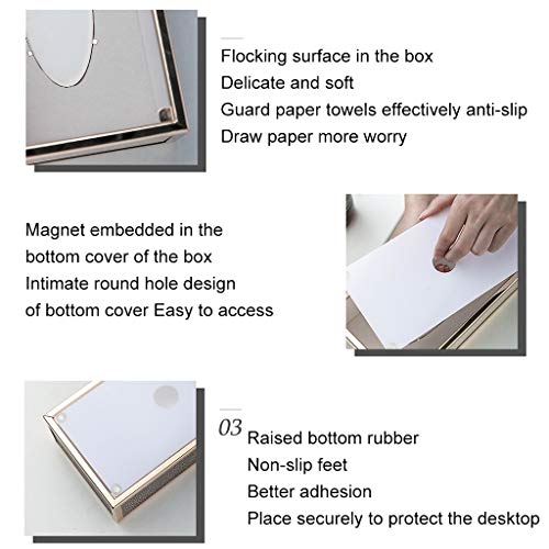 caja de pañuelos Cubierta Faciales del Automóvil Cuero De PU Material del Marco De Acero Inoxidable Soporte Sensación Exquisita De La Mano para Encimeras De Baño