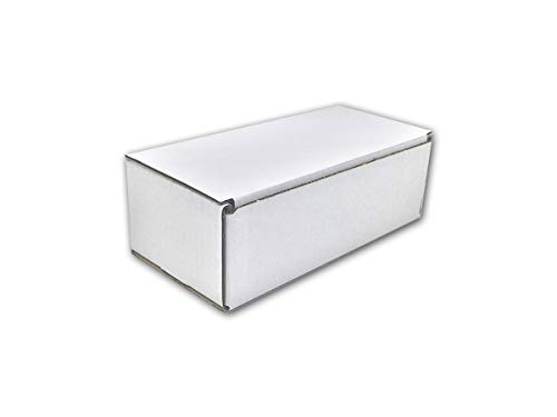 Cajeando | Pack de 100 Cajas de Cartón Automontables | Tamaño 21 x 10 x 7 cm | Canal Simple y Color Blanco | Para Mudanzas y Envíos | VARIOS PACKS | Fabricadas en España