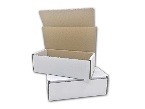Cajeando | Pack de 100 Cajas de Cartón Automontables | Tamaño 21 x 10 x 7 cm | Canal Simple y Color Blanco | Para Mudanzas y Envíos | VARIOS PACKS | Fabricadas en España