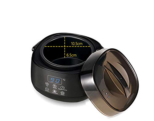 Calentador de cera Depilación, Calentador de cera digital con temperatura de ajuste automático para mujeres, hombres y aplicadores de cera para rostro, cuerpo, bikini, piernas con pantalla LED