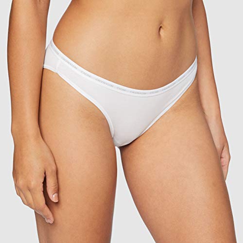 Calvin Klein 2pk Braguita de Bikini, Blanco (White/White 100), (Talla del Fabricante: Large) para Mujer