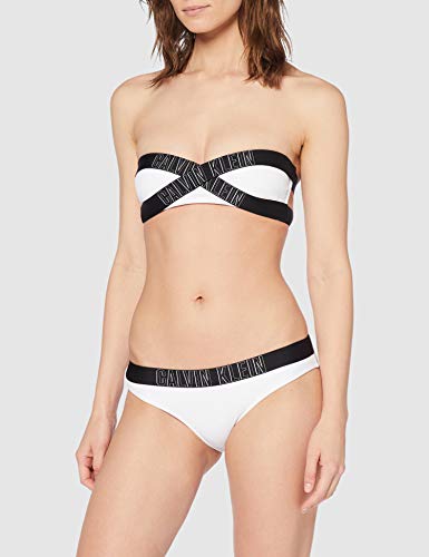 Calvin Klein Classic HR Braguita de bikini, Blanco (Pvh White 143), 40 (Talla del fabricante: Large) para Mujer