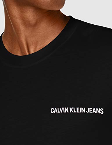 Calvin Klein Essential Instit LS tee Camisa, CK Black, XL para Hombre