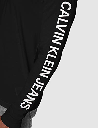 Calvin Klein Essential Instit LS tee Camisa, CK Black, XL para Hombre