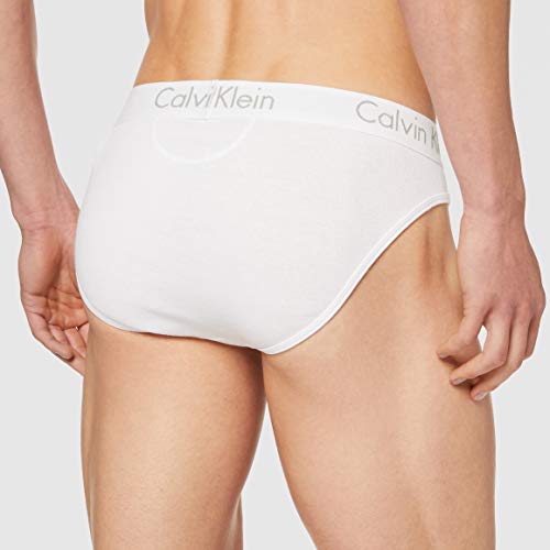 Calvin Klein Hip Brief, Bóxer para Hombre, Blanco (White), Medium