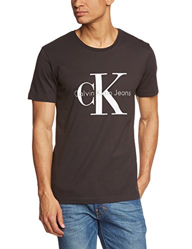 Calvin Klein Jeans TEE - Camiseta para hombre, color Negro (Meteorite), talla X-Small