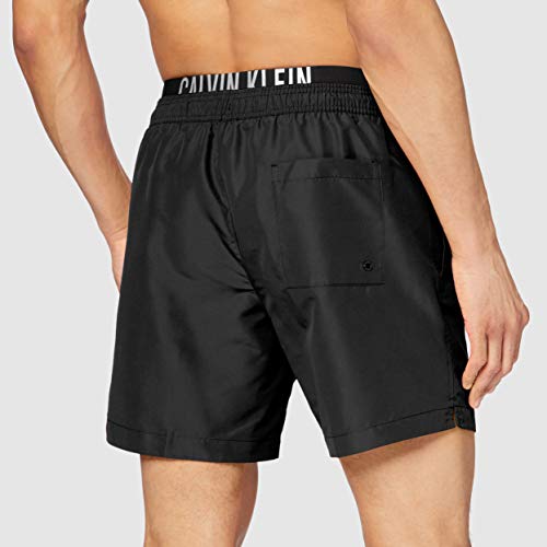 Calvin Klein Medium Double WB Bañador, Negro (PVH Black BEH), Hombre