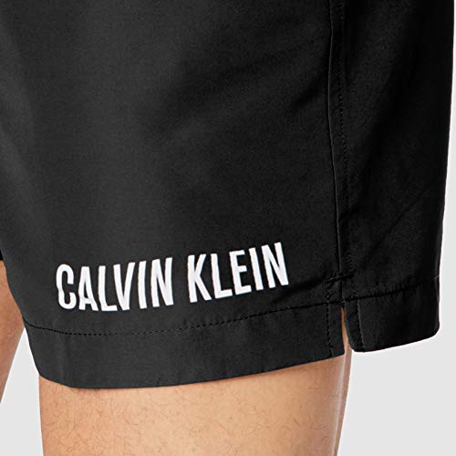Calvin Klein Medium Double WB Bañador, Negro (PVH Black BEH), Hombre