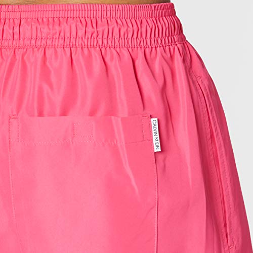 Calvin Klein Medium Drawstring Bañador, Rosa (Jewel Pink T1I), Large para Hombre