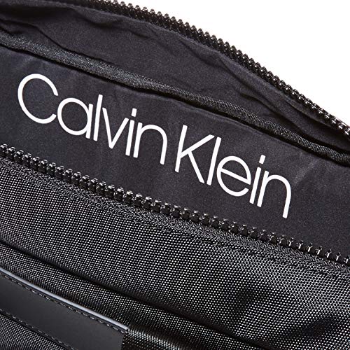 Calvin Klein NASTRO Logo Laptop Bag, Maletines para Hombre, Negro, OS