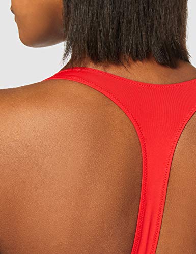 Calvin Klein Racer Back One Piece Parte de Arriba de Bikini, Rojo (High Risk XBG), (Talla del Fabricante: Small) para Mujer