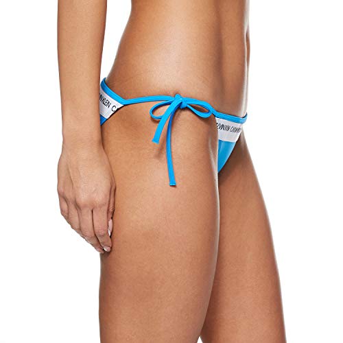 Calvin Klein String Side Tie Bikini Braguita, Azul (Blue Aster CBP), (Talla del Fabricante: X-Small) para Mujer