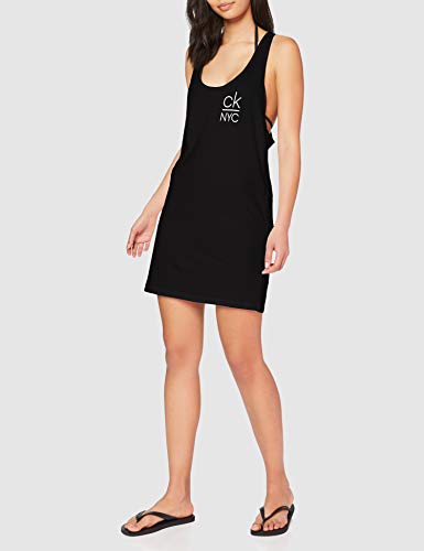 Calvin Klein Tank Dress Pareo, Negro (PVH Black BEH), (Talla del Fabricante: X-Large) para Mujer
