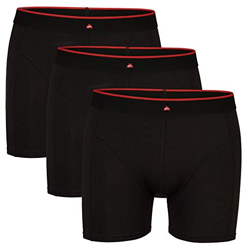 Calzoncillos Boxer de Bambú para Hombre, Pack de 3, Ropa Interior Antibacteriana y Ultra Suave, Ajustados, Comodidad Superior, Negro, Blanco, Gris, Multipack (Negro, X-Large)