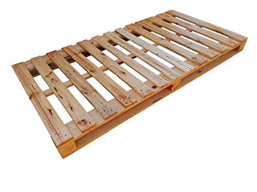 Cama de palets color madera Barnizada para colchón de 90 x 180, 190, 200 - Somier & Somieres & Base & estructuras de camas con pallet pallets pales