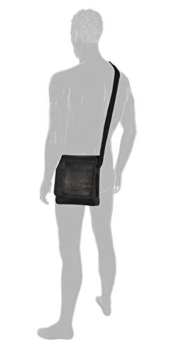 camel active Laredo Bolso Bandolera 29 Centimeters Negro (Schwarz)
