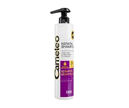 Cameleo Keratin Shampoo with Argan Oil for Curly Hair & Hair Prone to Curling - 0% Parabens, Salt & Colorants - PH 5,5 - 250ml by Cameleo
