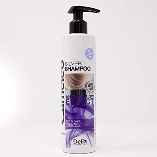 Cameleo Silver Shampoo with Anti-Yellow Effect for Blond, Bleached & Gray Hair - 250ml by Delia Cosmetics
