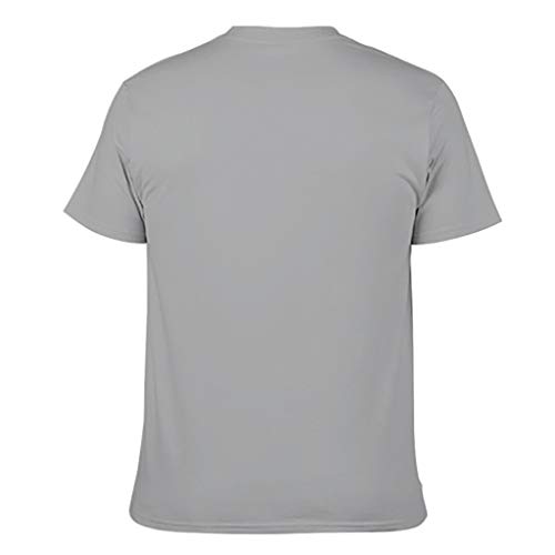 Camiseta de algodón para hombre, divertida y cómoda Gris gris XXXXXL