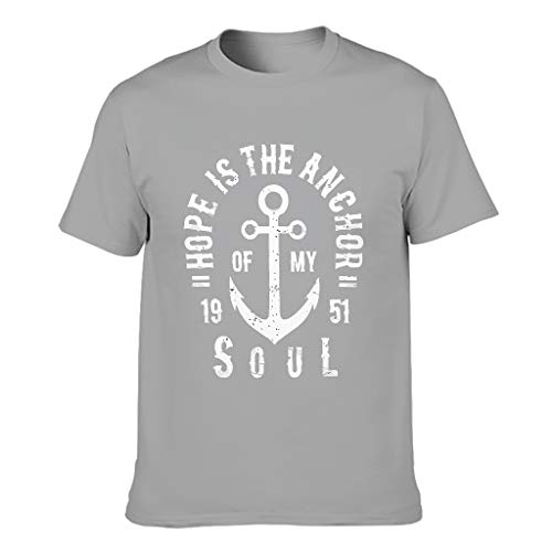 Camiseta de algodón para hombre, divertida y cómoda Gris gris XXXXXL