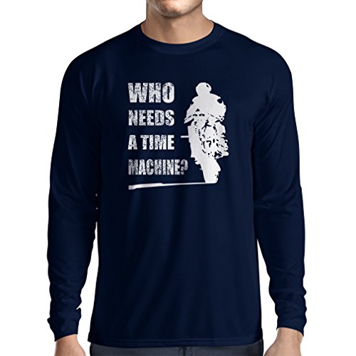 Camiseta de Manga Larga Ropa de la Motocicleta (Large Azul Multicolor)