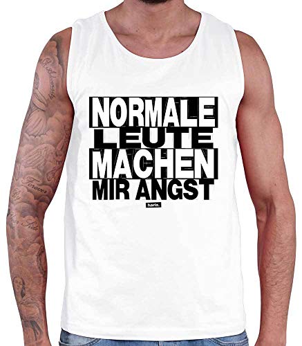 Camiseta de tirantes para hombre de Hariz, con texto en alemán, blanco y negro, tarjeta de regalo Blanco XL