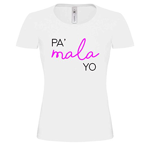 Camiseta Mujer Blanca pa Mala yo OT Algodon Premium 190grs (L)