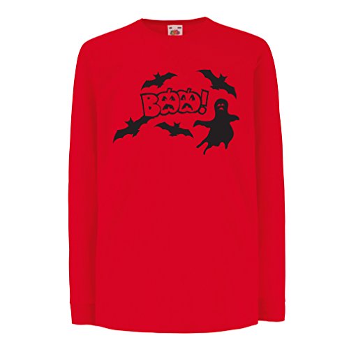Camisetas de Manga Larga para Niño BAAA! - Funny Halloween Costume Ideas, Cool Party Outfits (9-11 Years Rojo Multicolor)